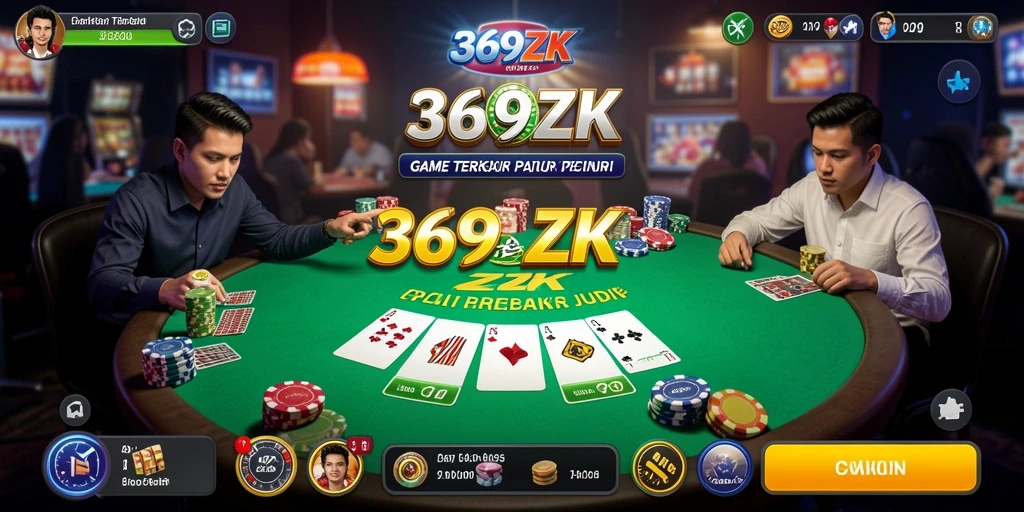 Tampilan menarik gameplay Poker dari aplikasi 369ZK.
