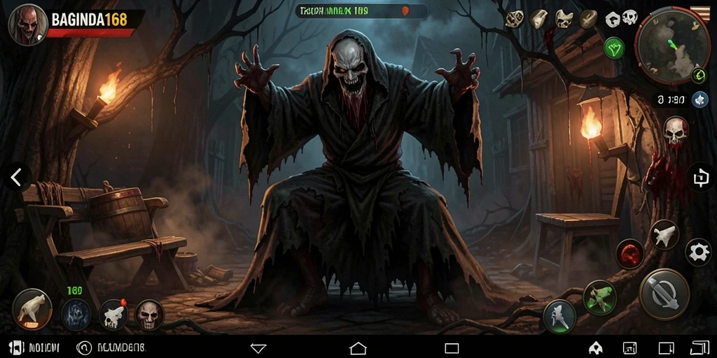 Screenshot menampilkan gameplay horor yang menegangkan di BAGINDA168.