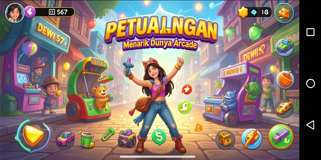 Tampilan gameplay seru DEWI567 dalam satu layar.