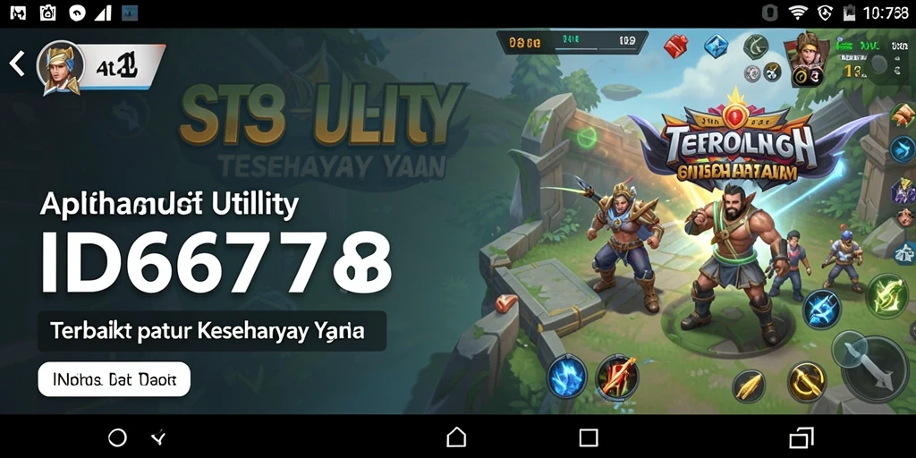 Tampilan utama ID678 dengan fitur-fitur Utility yang mudah digunakan.