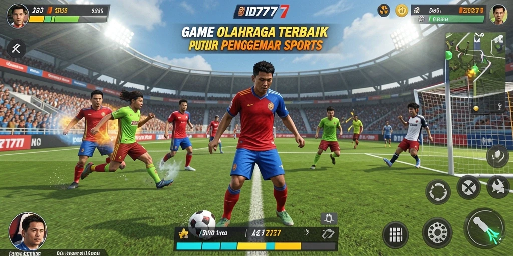 Screenshot gameplay ID777 menampilkan aksi seru dalam berbagai olahraga.