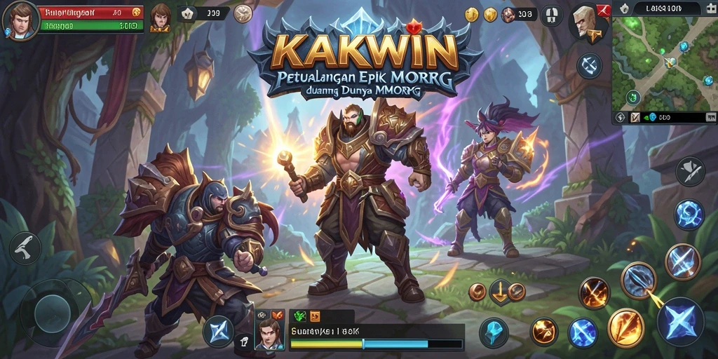 Tangkapan layar permainan KAKWIN menampilkan petualangan seru dalam MMORPG.