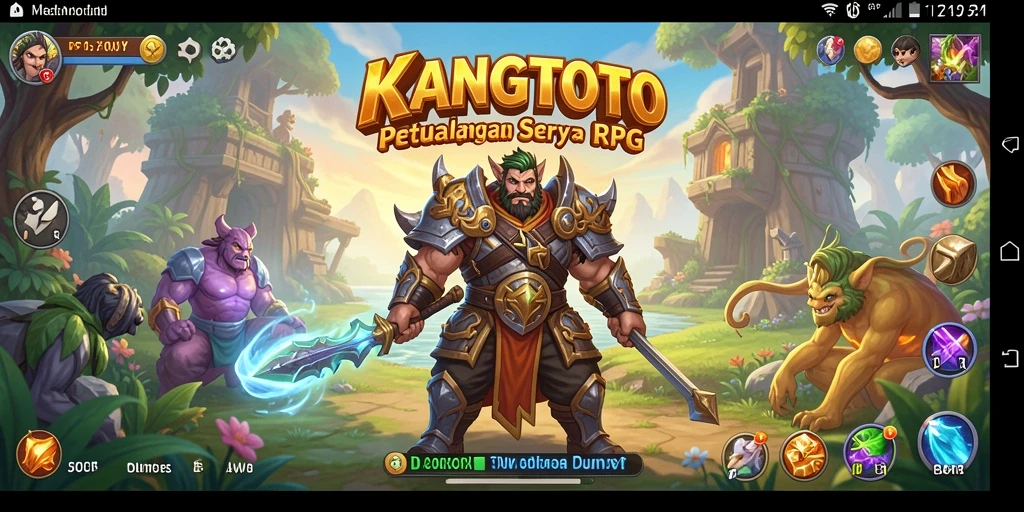 Tampilan gameplay KANGTOTO dengan pertarungan yang mendebarkan.