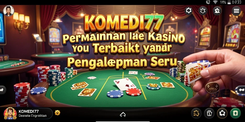 Screenshot utama KOMEDI77 menunjukkan serunya permainan Kasino yang menarik.