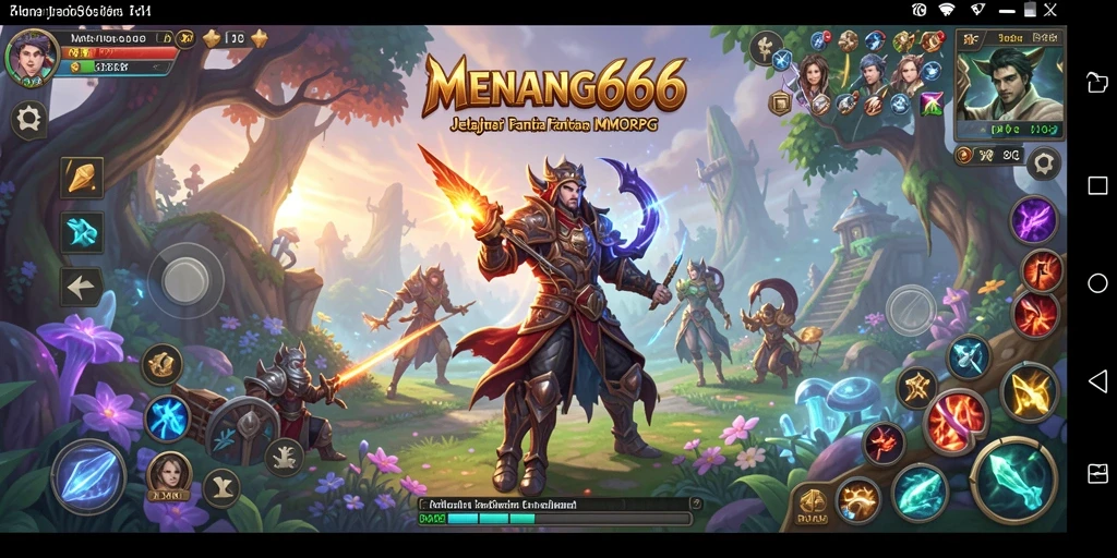 Tampilan gameplay seru di dunia fantasi MMORPG.