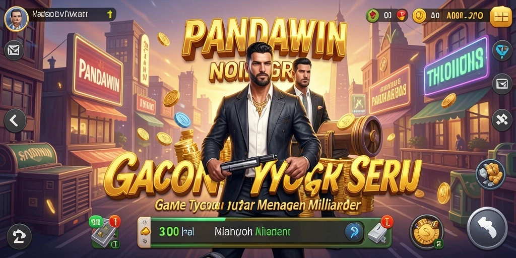 Tampilan gameplay menegangkan dalam PANDAWIN, dunia Tycoon yang penuh peluang.