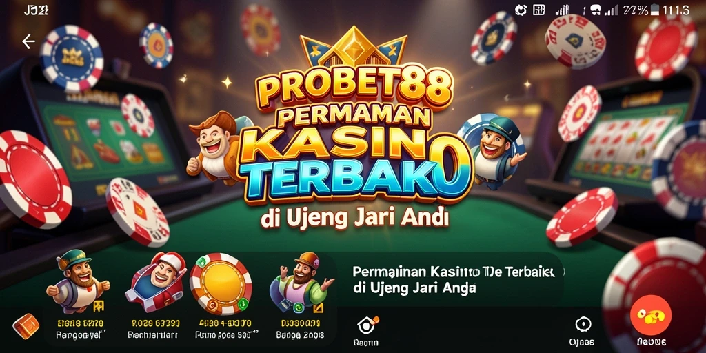 Screenshot PROBET88 menunjukkan pengalaman bermain kasino yang menegangkan dan mengasyikkan.