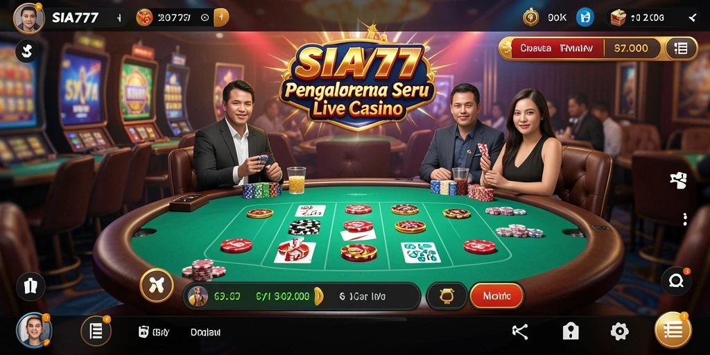 Tampilan menarik gameplay Live Casino SIA777 dengan dealer langsung.